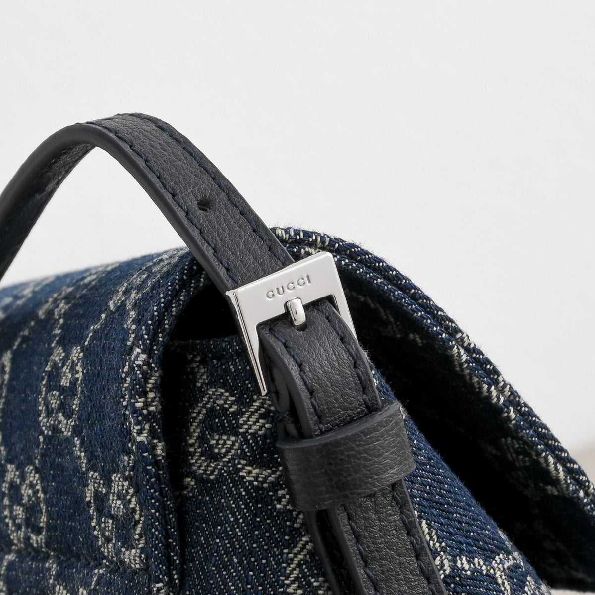 GUCCI GG Madison Denim Shoulder Bag-874744
