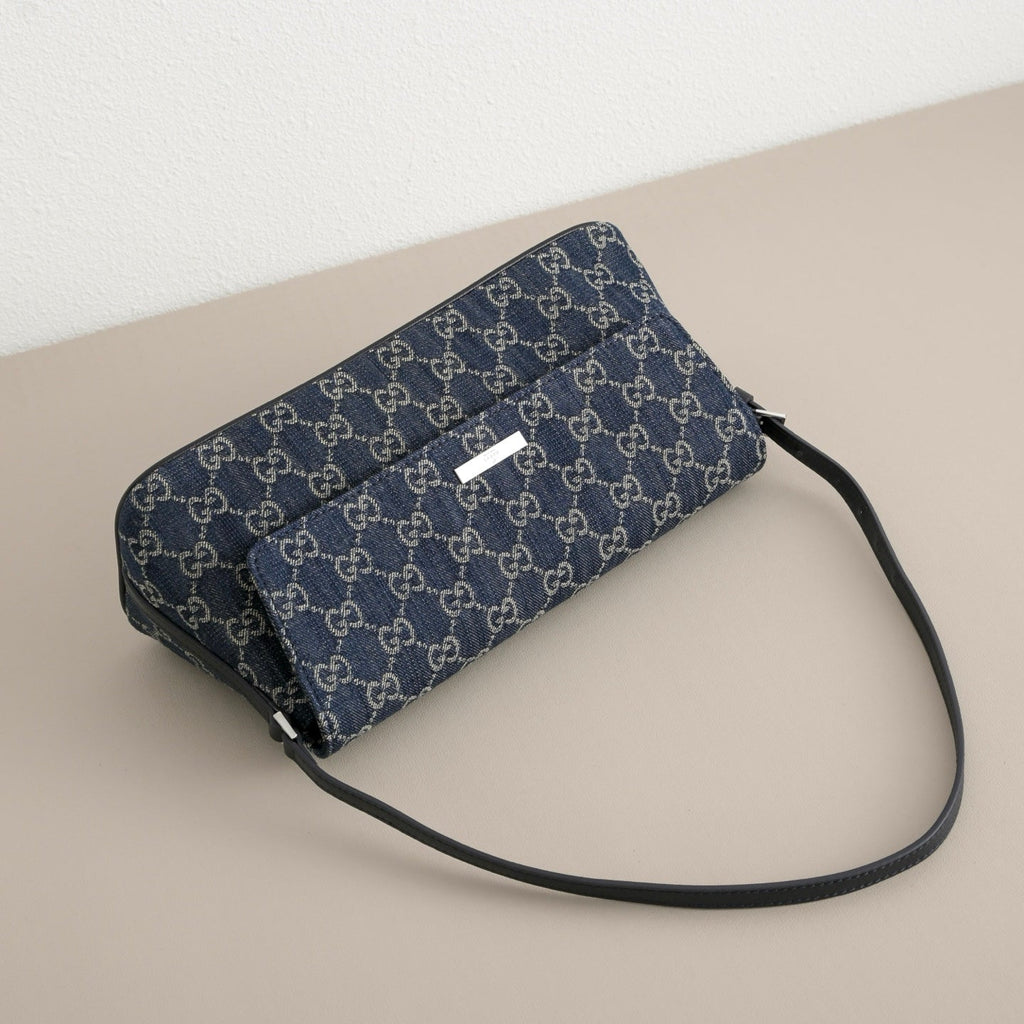 GUCCI GG Madison Denim Shoulder Bag-874744
