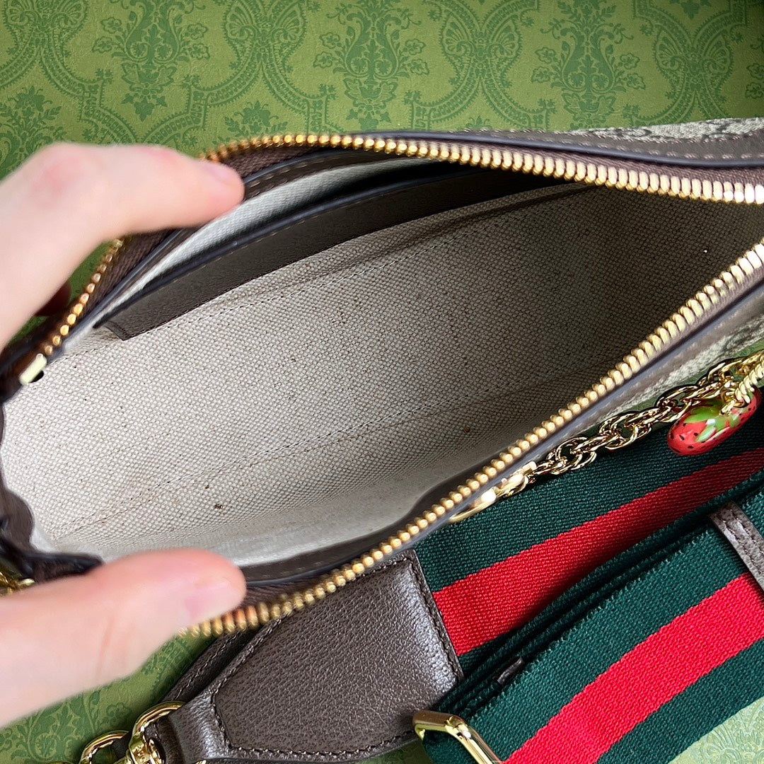 GUCCI Ophidia Strawberry Mini Shoulder Bag-735132